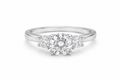 Bague Trilogie Paulina – 1 Carat centrale - Éclat Intemporel