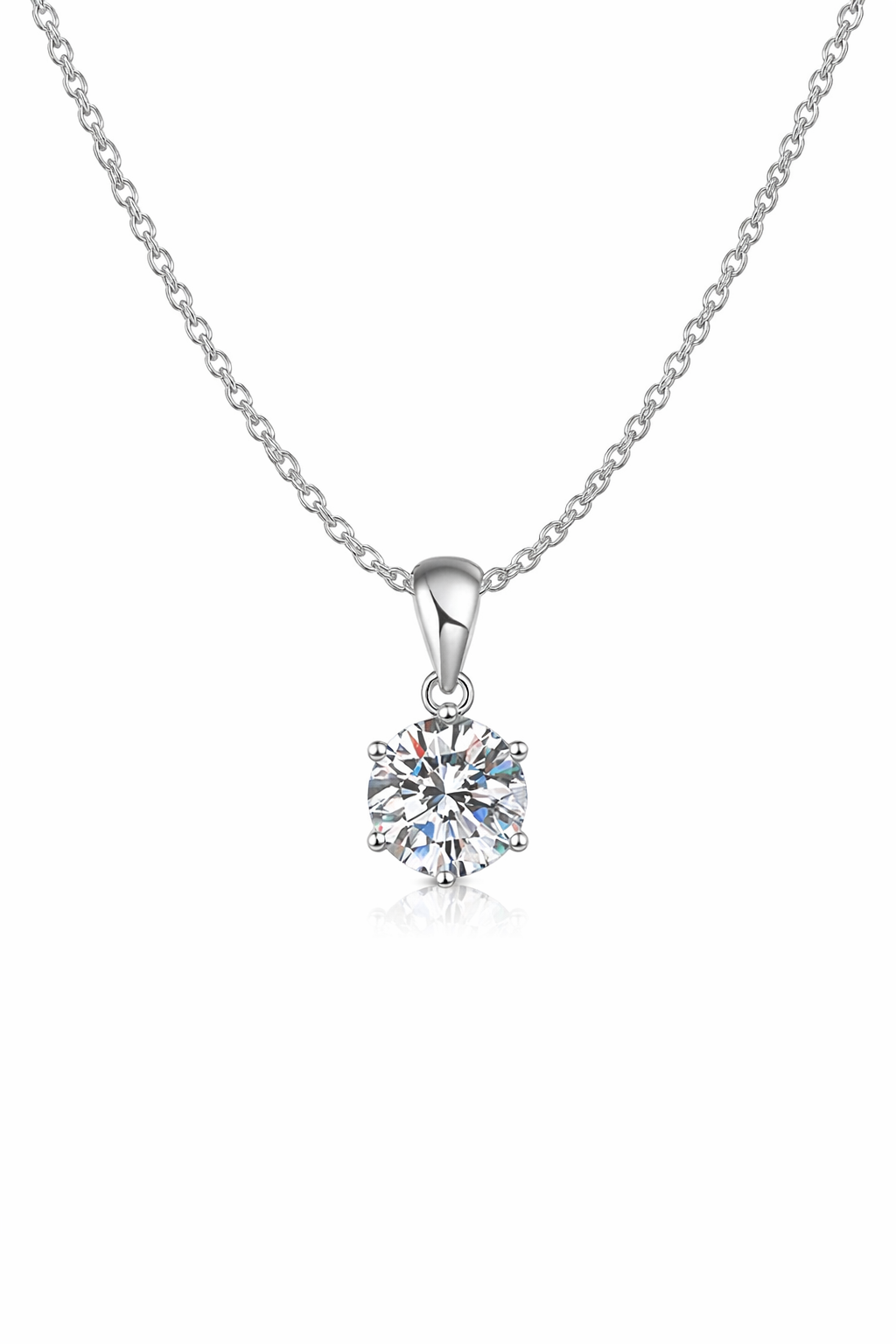 Collier Solitaire 1,2 Carat Justyna – Argent 925 Poinçonné