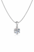 Collier Solitaire 1,2 Carat Justyna – Argent 925 Poinçonné
