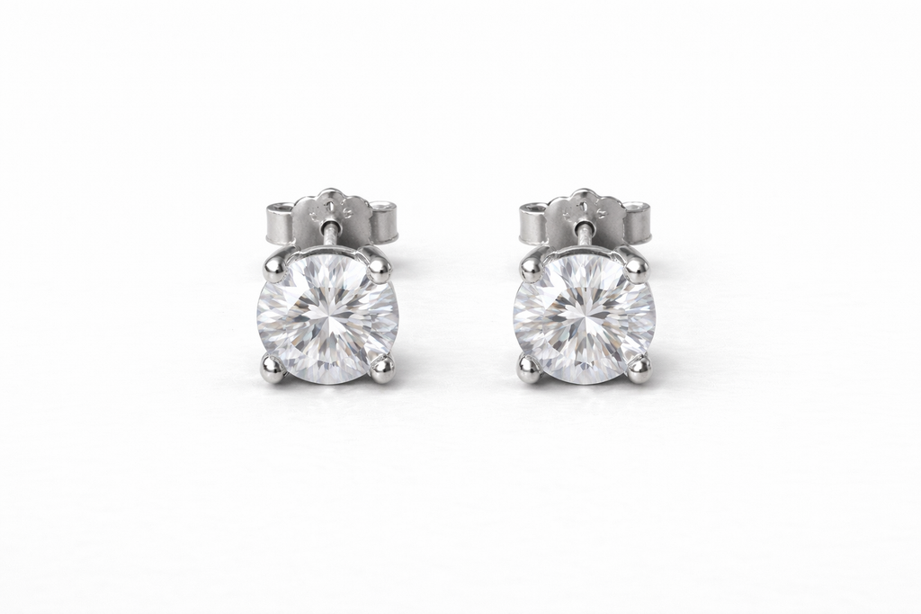 Boucles d’Oreilles Moissanite Christina – 1 Carat Total (0,5 ct chacune)