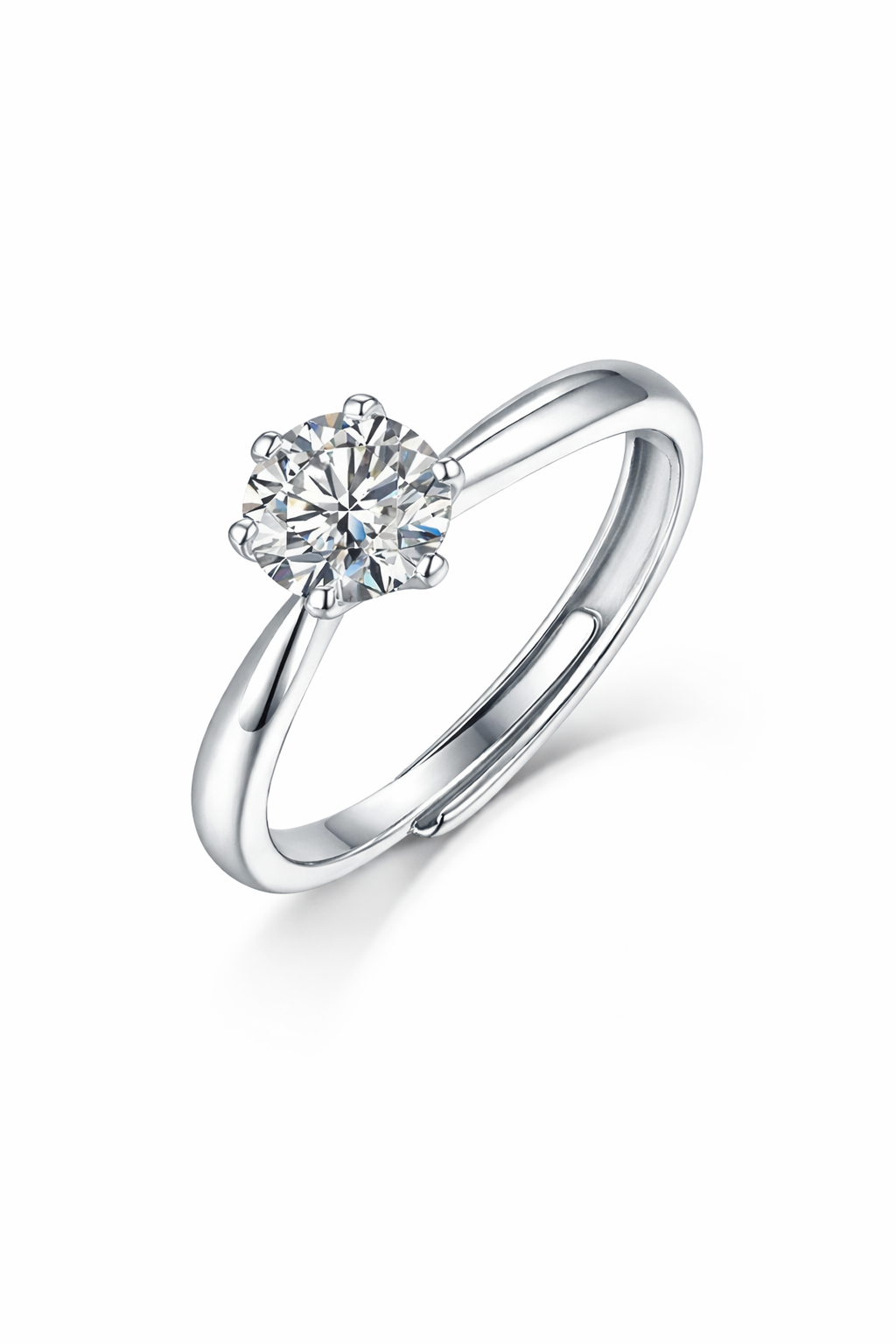 Bague Solitaire 1 Carat Justyna – 6 Griffes en Argent 925
