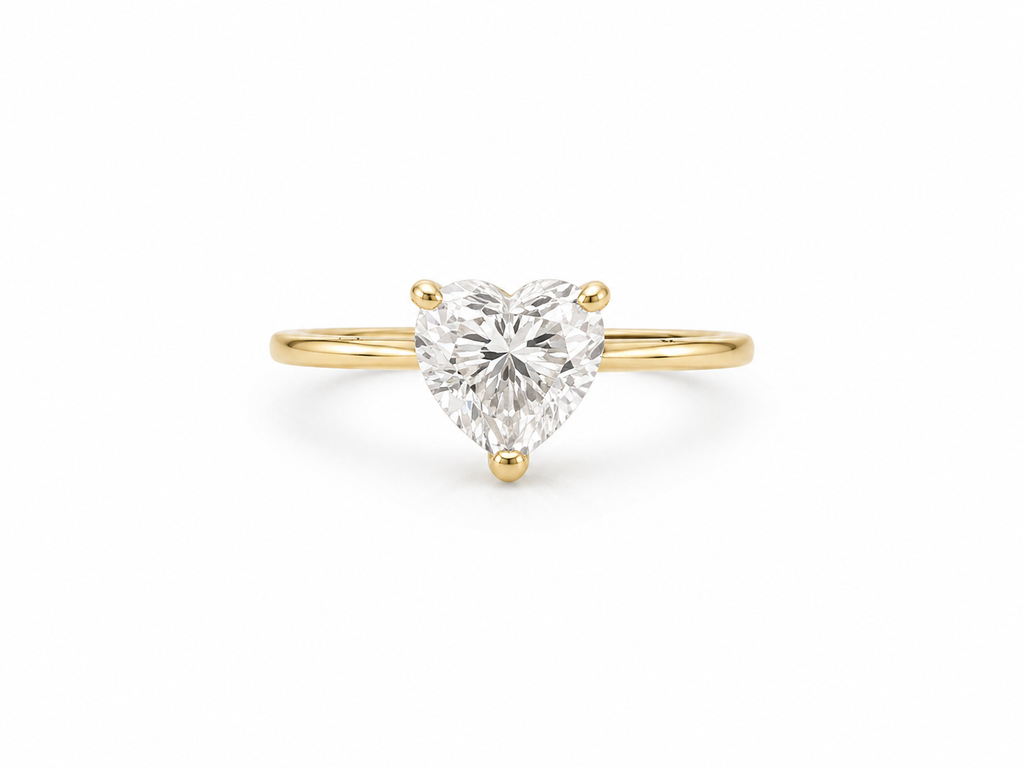 Bague Cœur Sabrina en  Moissanite – Réglable 1 Carat
