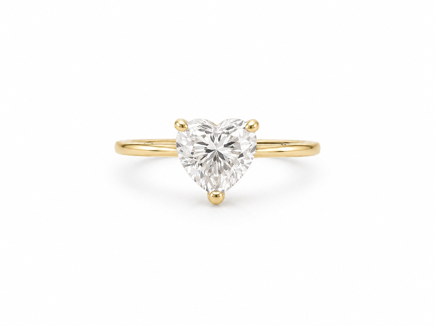Bague Cœur Sabrina en  Moissanite – Réglable 1 Carat