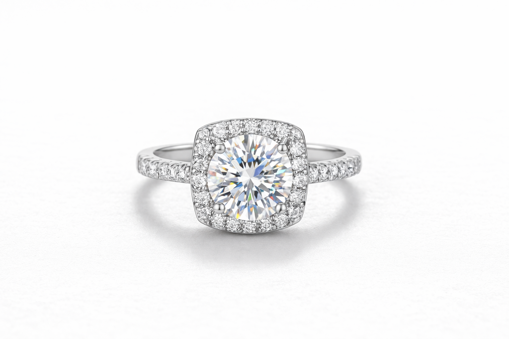 Bague Moissanite 1 Carat Anaëlle – Élégance & Brillance Exceptionnelle