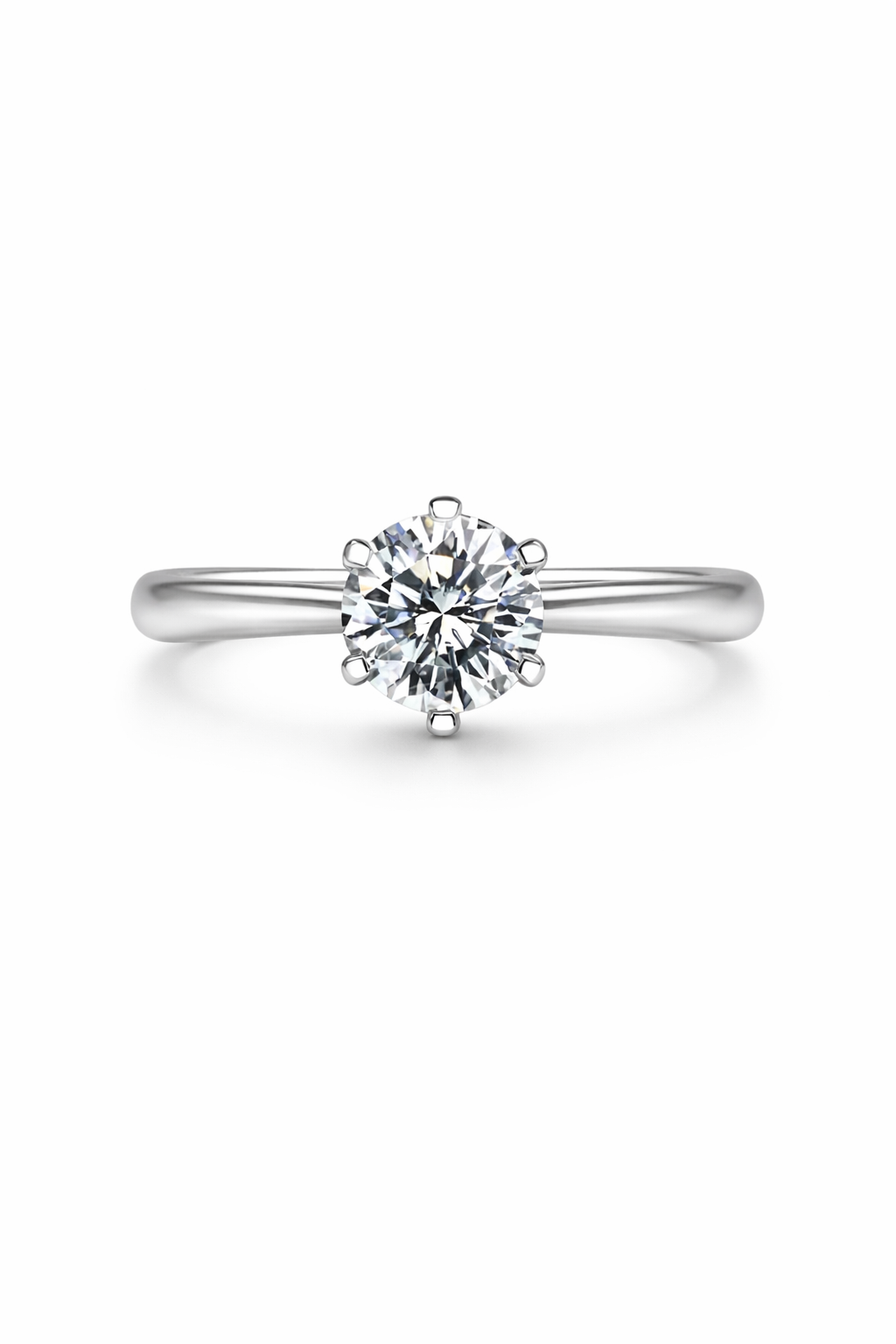 Bague Solitaire 1 Carat Justyna – 6 Griffes en Argent 925