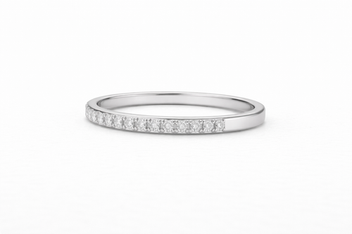 Bague pavée en Moissanite Christina – Finesse & éclat