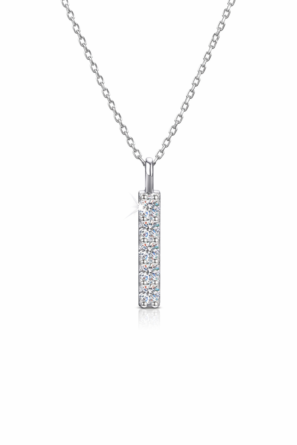 Collier Barre Moissanite Vannina – Élégance Intemporelle