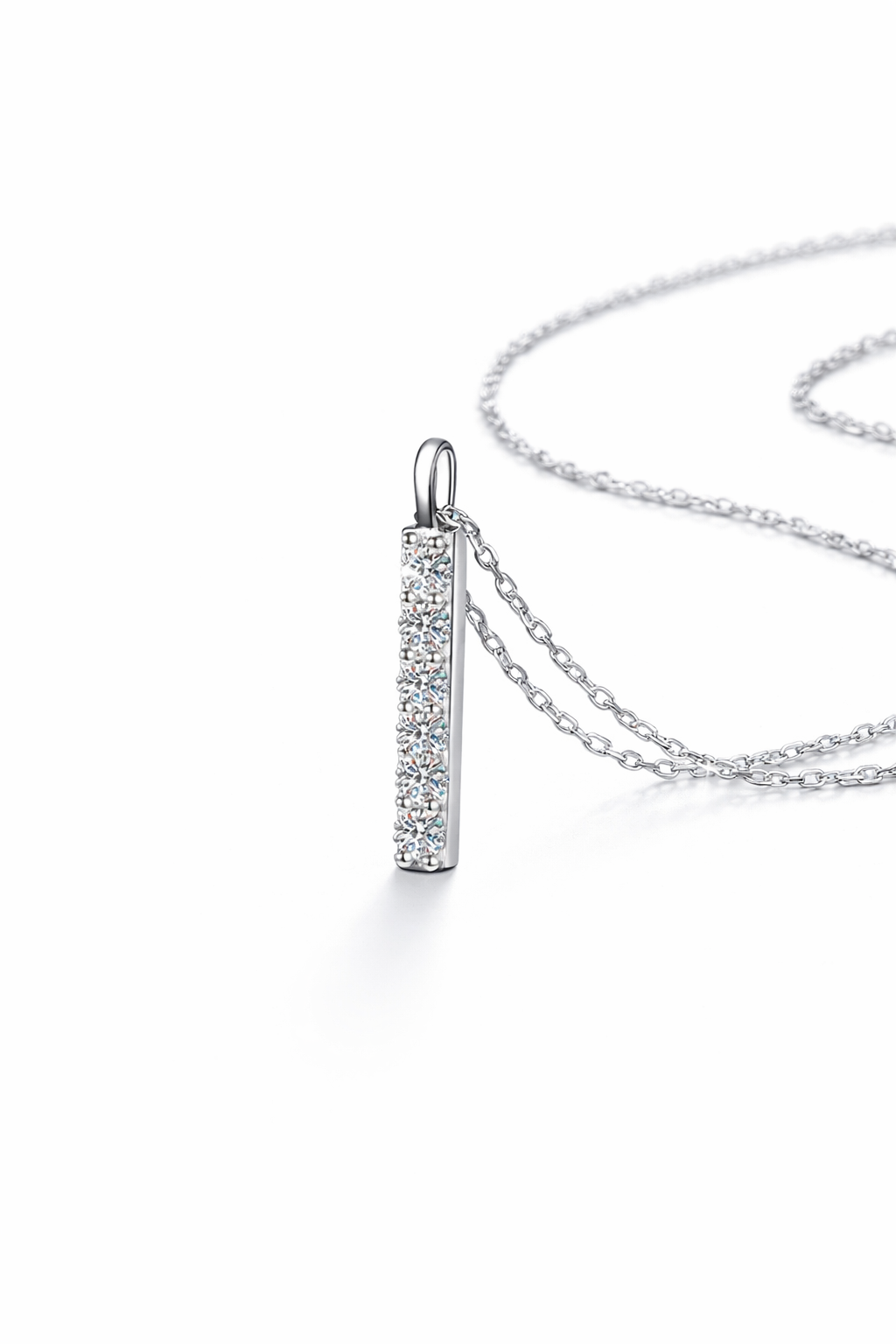 Collier Barre Moissanite Vannina – Élégance Intemporelle
