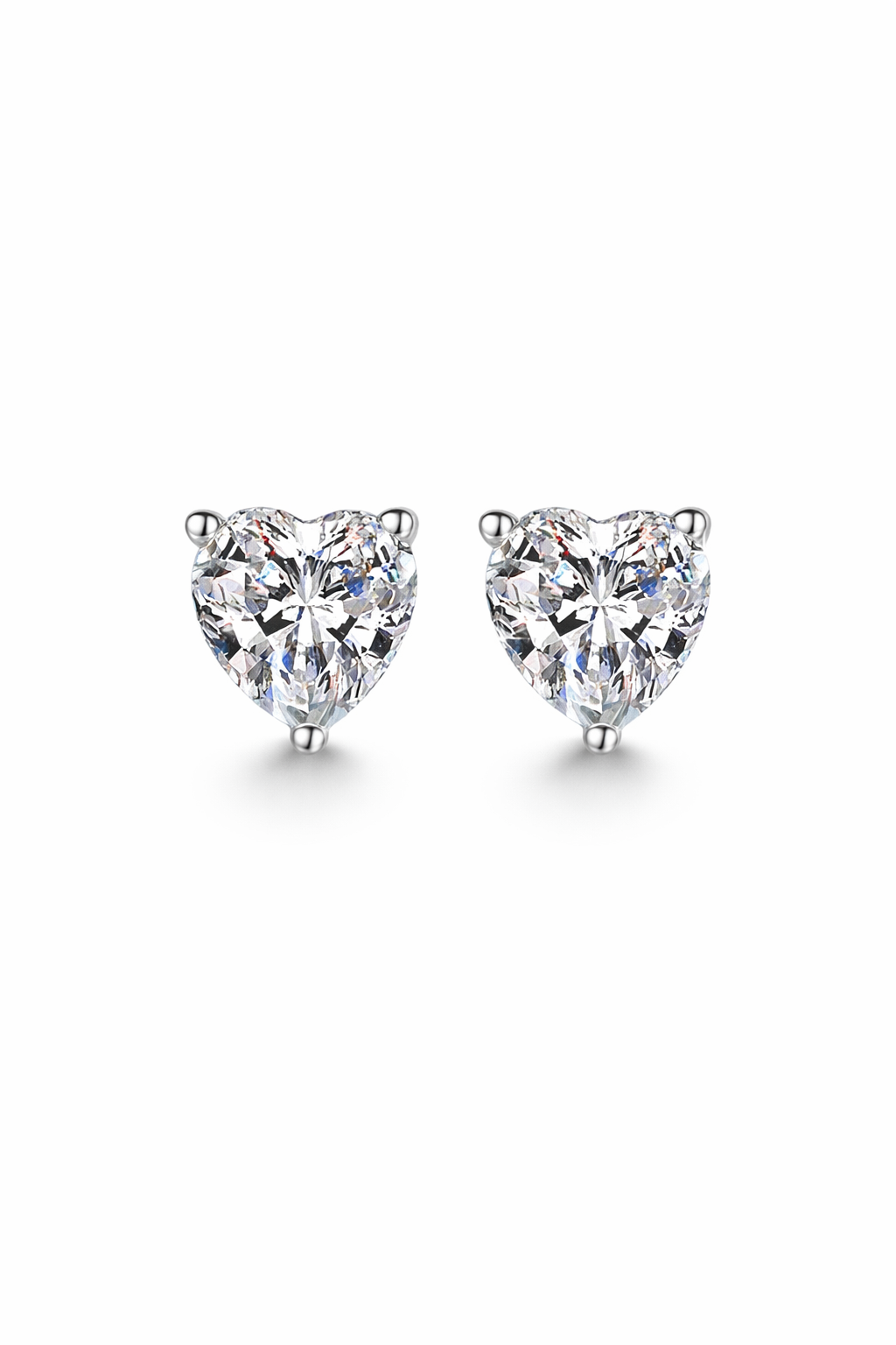 Boucles d’oreilles Cœur Moissanite Sabrina – Brillance Intemporelle