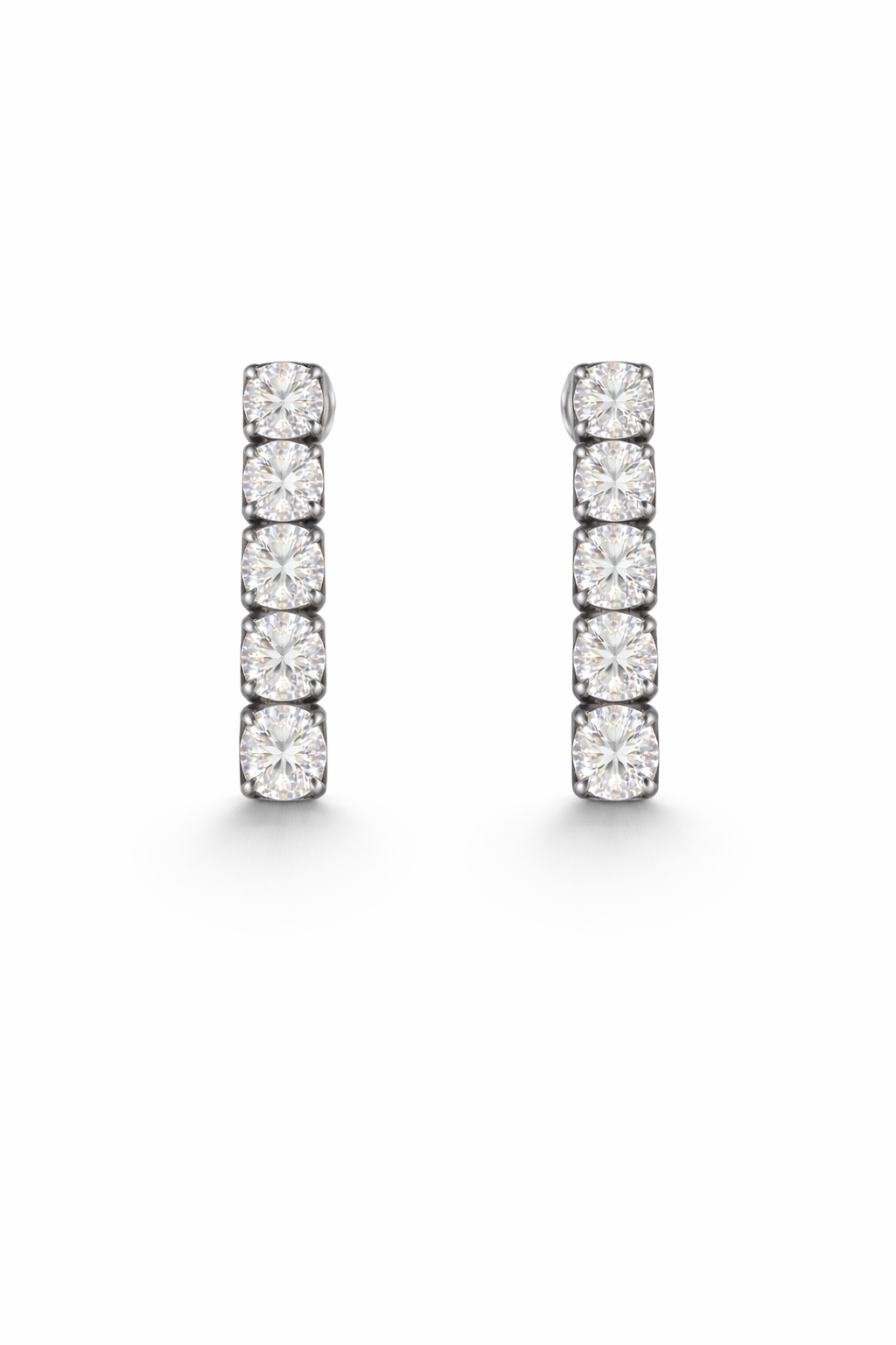 Boucles d’Oreilles Marjorie Moissanite – Argent 925 | Élégance Intemporelle